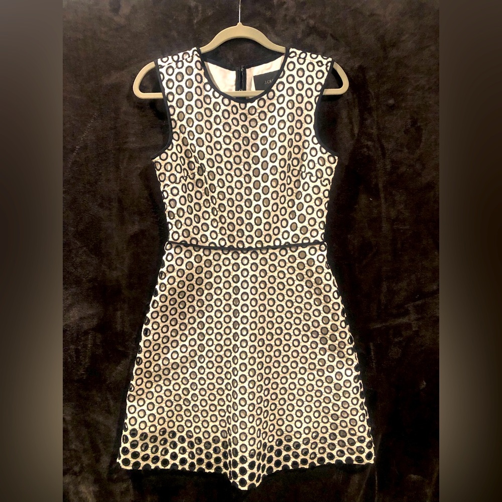 J Crew Sleevless Dot cut out dress Sz 2
